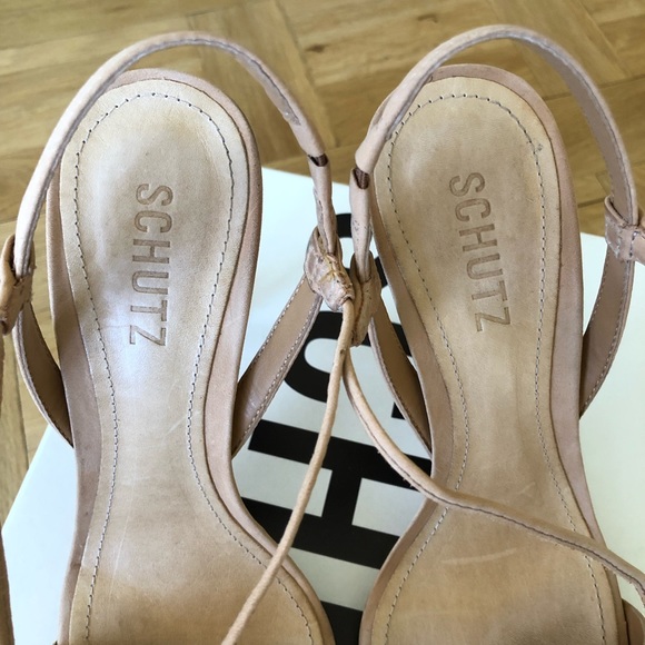 Schutz Maggie Tassel Heels Sandals Beige 37 7 - Picture 6 of 8